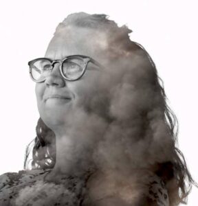 Heather Holmes photo illustration with smoke